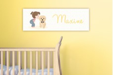 Meisje met lieve hond